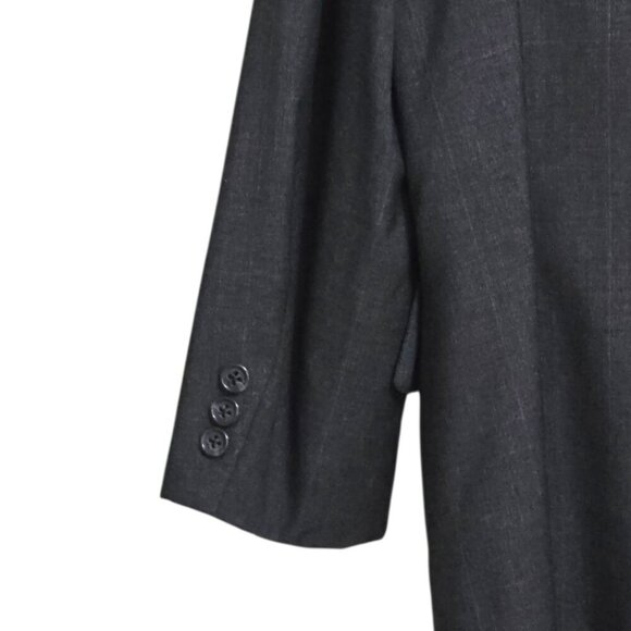 Brooks Brothers Gray Windowpane Single Breasted Wool Blazer Sz 45R - Picture 7 of 13